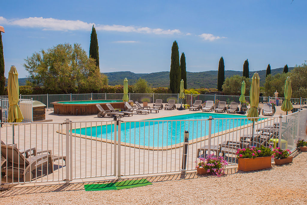 View of the terrace of the gite Espérou